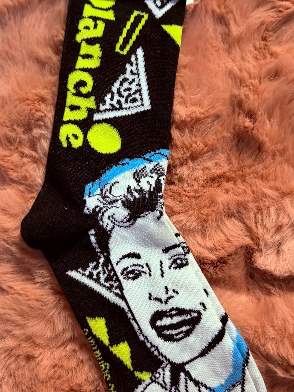 NWT Golden Girls Blanche Devereaux Crew Socks Size 9-13 Retro